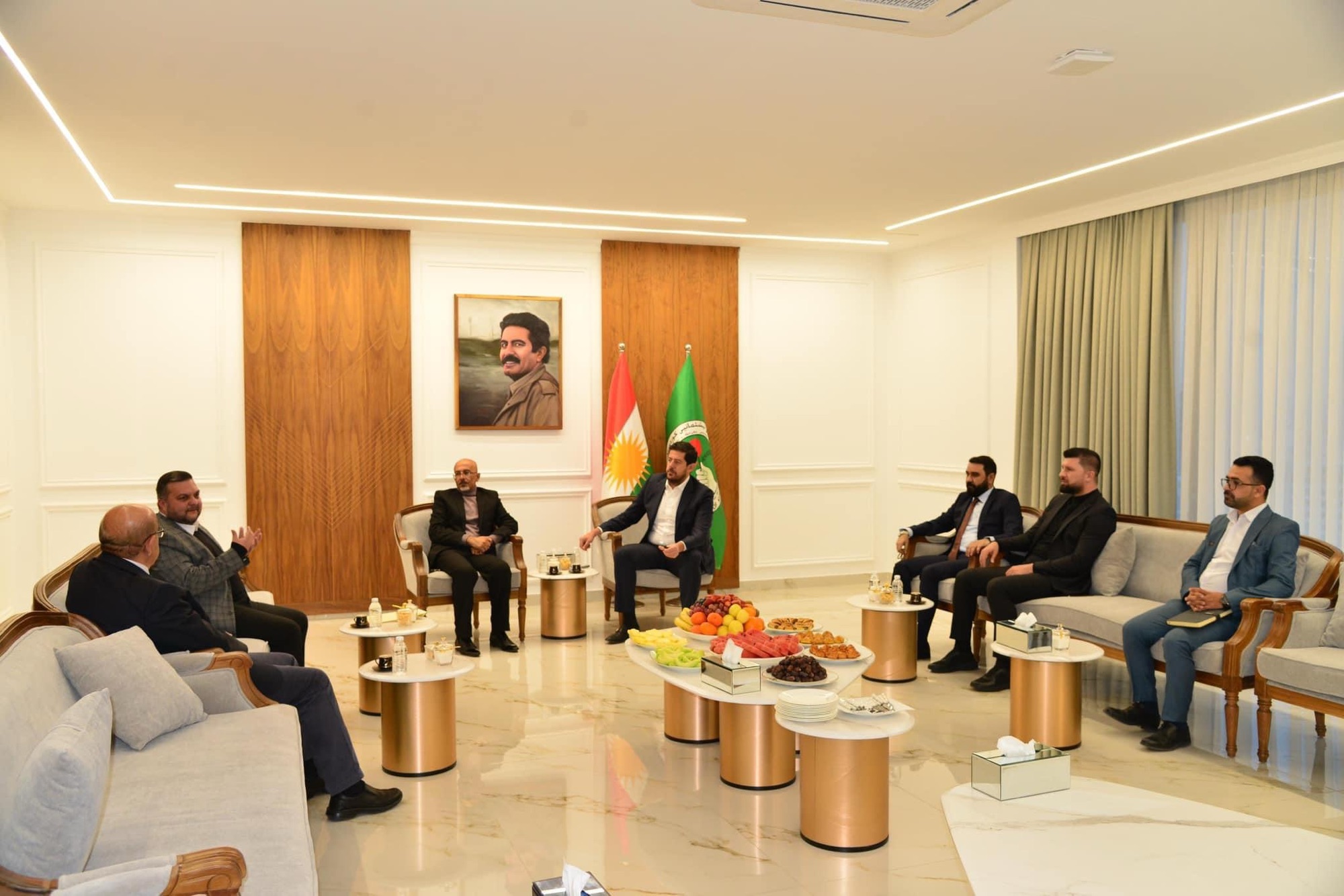 شاڵاو کۆسرەت رەسول پێشوازی لە وەفدێکی دامەزراوەی بەحر العلوم دەکات