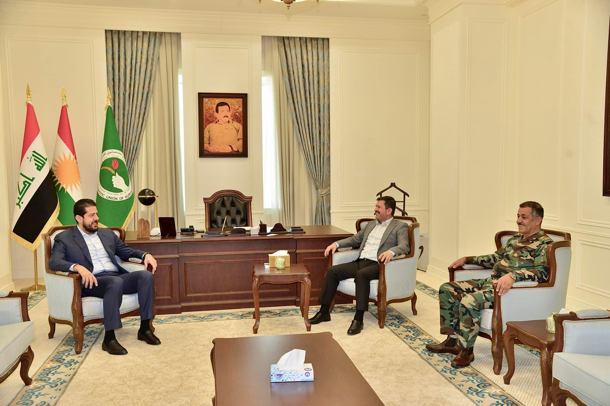 شاڵاو کۆسرەت رەسول پێشوازی لە ئەمینداری وەزارەتی پێشمەرگە دەکات