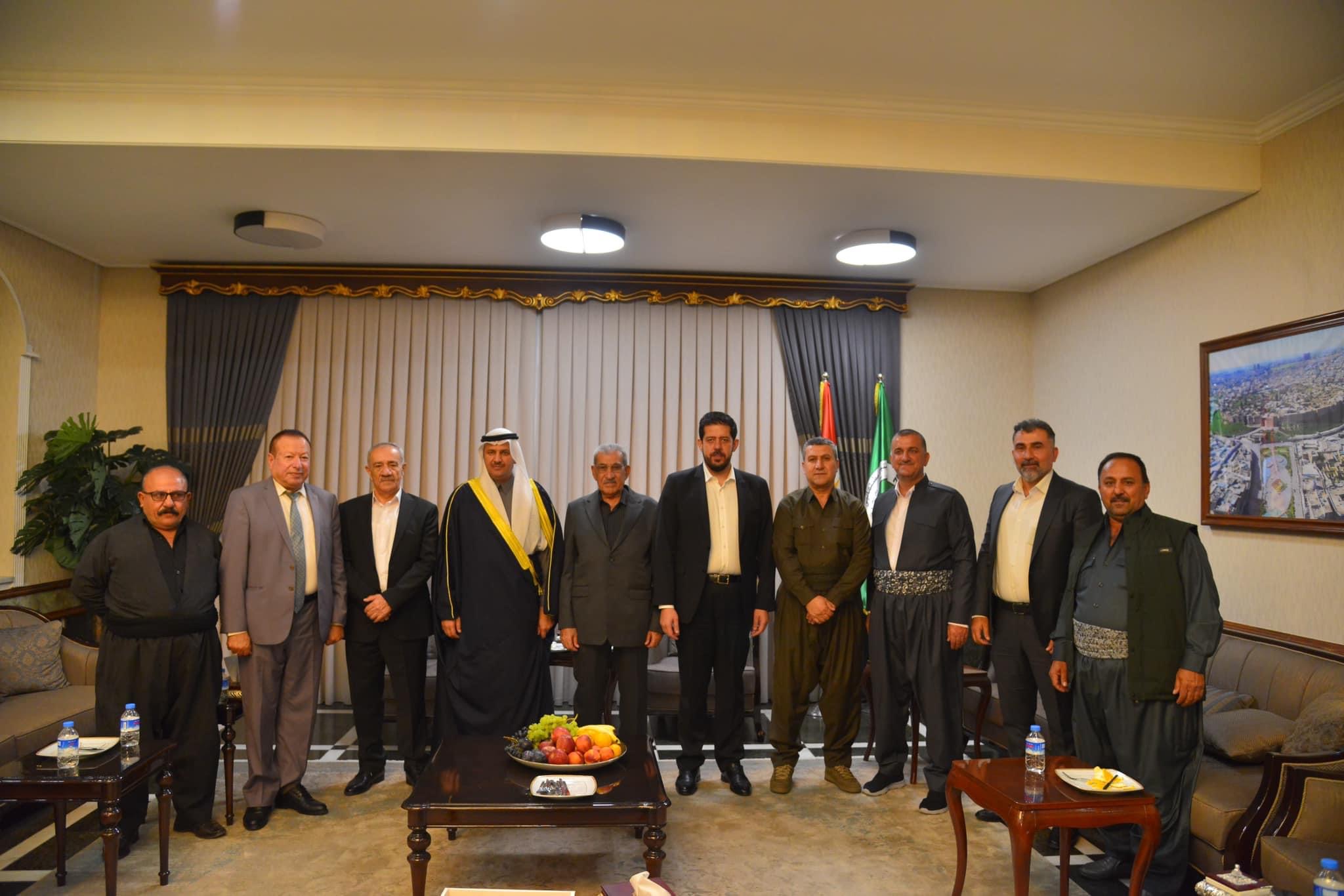 شاڵاو کۆسرەت رەسول پێشوازی لە خزمانی عەشیرەتی جبور دەکات